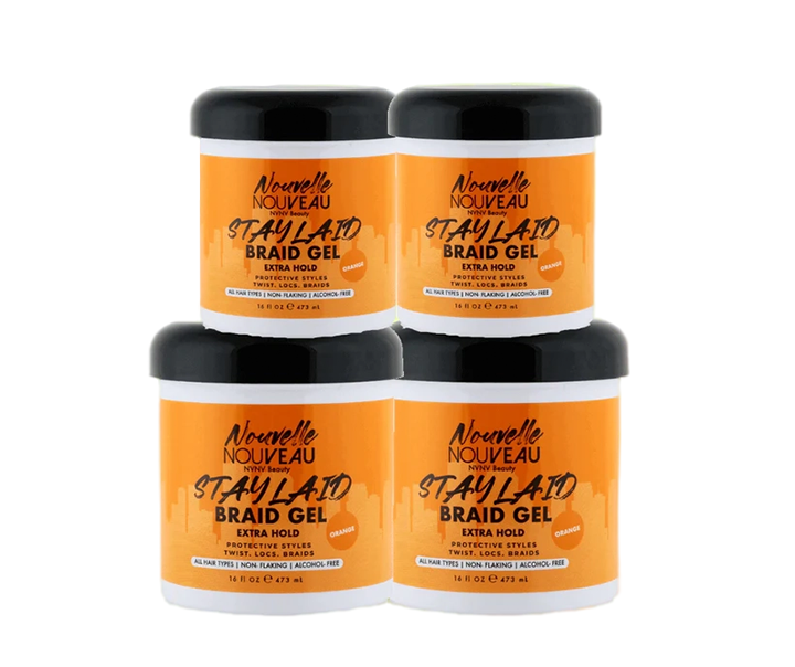 (4pc) Stay Laid Braid Gel "FAMILY PACK" Bundle